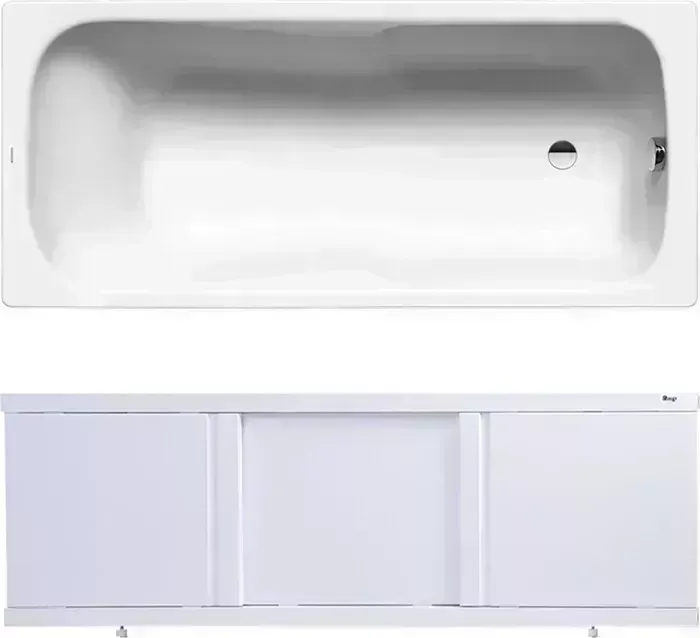 Стальная ванна Kaldewei стальная Dyna Set Star 621 170x75 с экраном Emmy Элис и ножками