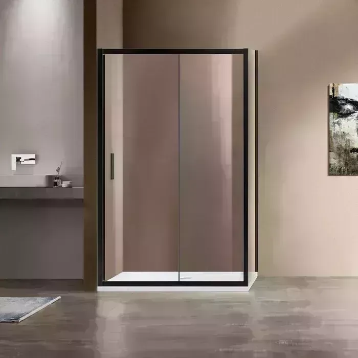 Душевой уголок Vincea Garda VSR-1G 120x80 с поддоном, прозрачный, черный