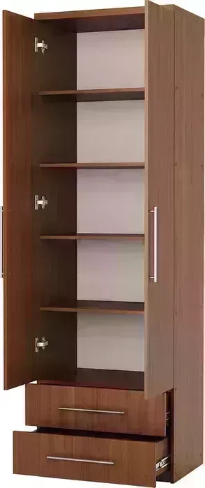 Шкаф Шарм-Дизайн с полками и ящиками Мелодия МПЯ-21 70х45 орех