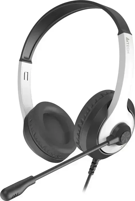 Наушники с микрофоном A4Tech с Fstyler FH100U белый/черный 2м накладные USB оголовье (FH100U (PANDA))