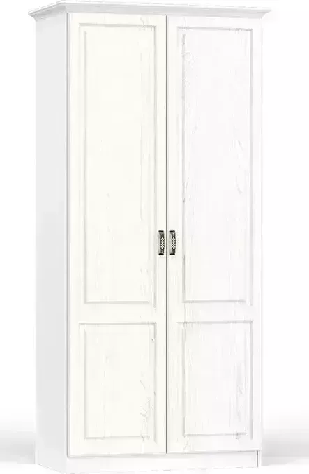 Шкаф для одежды Моби Ливерпуль 13.134 + карниз ясень ваниль/белый