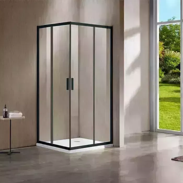Душевой уголок Vincea Garda VSS-1G 100x90 с поддоном, прозрачный, черный