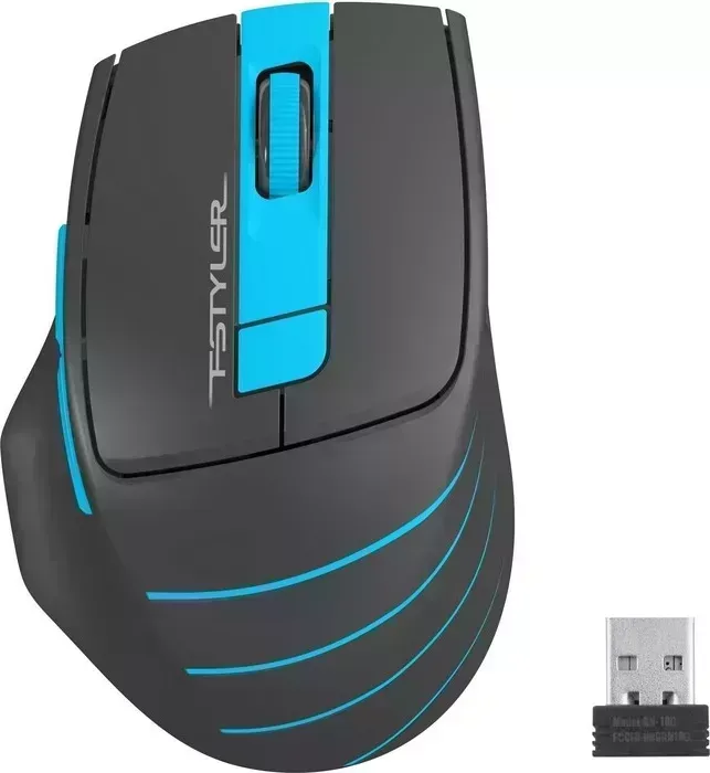 Мышь проводная A4Tech Fstyler FG30S серый/синий оптическая (2000dpi) silent бес USB (5but)