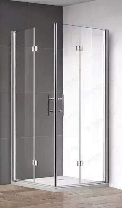 Душевой уголок CEZARES ECO-O ASH-2 100x80 прозрачный, хром, с поддоном