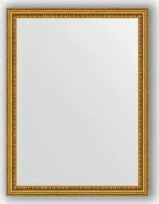 Зеркало Evoform в багетной раме Definite 62x82 см, бусы золотые 46 мм (BY 1007)