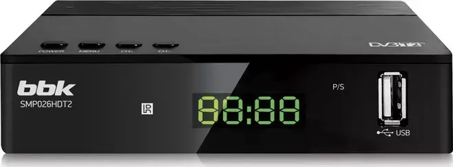 Ресивер цифровой BBK Тюнер DVB-T2 SMP026HDT2 черный
