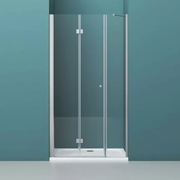 Душевая дверь BELBANGO Albano BS-13 180х195 прозрачная, хром (ALBANO-BS-13-90+90-C-Cr)