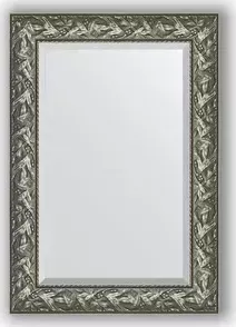 Зеркало Evoform с фацетом в багетной раме Exclusive 69x99 см, византия серебро 99 мм (BY 3442)