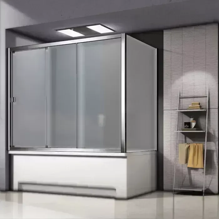 Шторка для ванны Good Door Screen WTW+SP 140х70х140 матовая Grape, хром