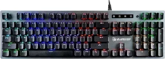 Клавиатура A4TECH Bloody B765 механическая серый USB for gamer LED