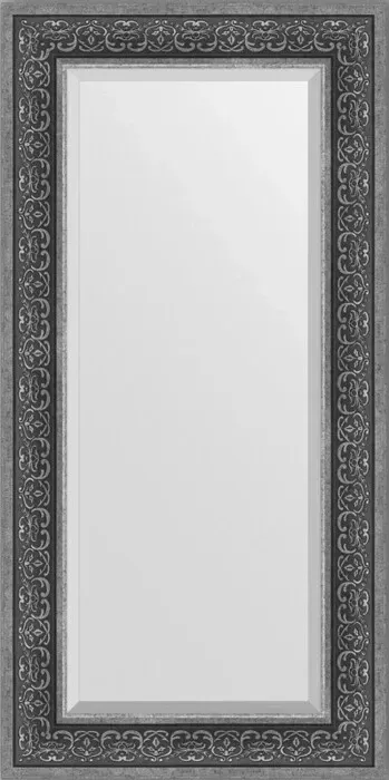Зеркало Evoform с фацетом в багетной раме Exclusive 79x169 см, вензель серебряный 101 мм (BY 3605)