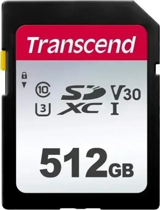 Карта памяти TRANSCEND SDXC 512Gb Class10 TS512GSDC300S w/o adapter