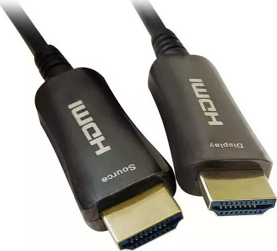 Фото №0 Кабель Digma HDMI HDMI 2.0 AOC HDMI (m)/HDMI (m) 50м. Позолоченные контакты черный (BHP AOC 2.0-50)