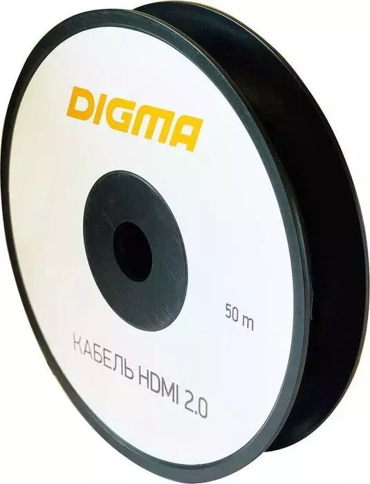 Фото №2 Кабель Digma HDMI HDMI 2.0 AOC HDMI (m)/HDMI (m) 50м. Позолоченные контакты черный (BHP AOC 2.0-50)