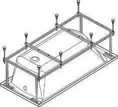 Монтажный комплект SANTEK Монако XL 170х75 см (1WH112423)