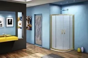 Душевой уголок Good Door Jazze R-80 с поддоном, профиль бронза, стекло матовое (ДЖ00002, ЛП00012)