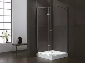 Душевой уголок CEZARES ELENA-W-ASH-2-80/100-C-Cr с поддоном, профиль хром, стекло прозрачное