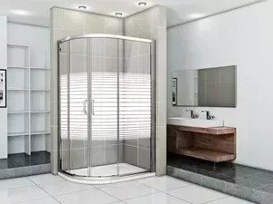 Душевой уголок Good Door Infinity R-120-S-CH профиль хром, стекло прозрачное с рисунком (ИН00013)