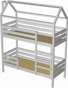 Кровать-домик RooRoom кд-77С 160x70 серый