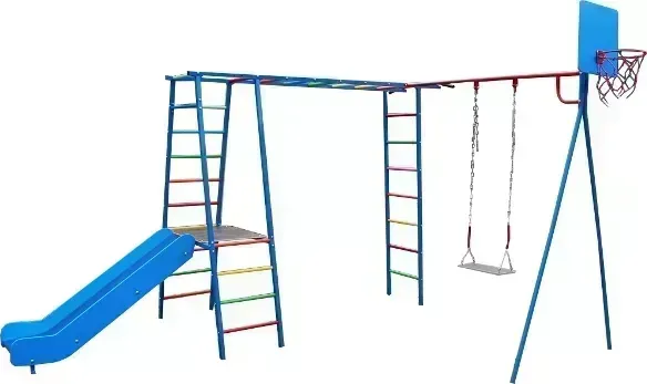 Дачный спортивный комплекс Plastep Гимнаст с горкой