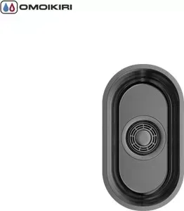 Мойка кухонная OMOIKIRI Omi 16-U-GM, 178*316, вороненая сталь (4993483)