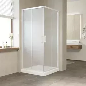 Душевой уголок Vegas Glass ZA 0090 01 10 профиль белый, стекло сатин