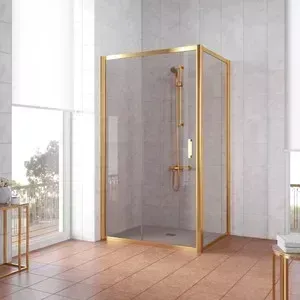 Душевой уголок Vegas Glass ZP+ZPV 115*90 09 05 профиль золото, стекло бронза