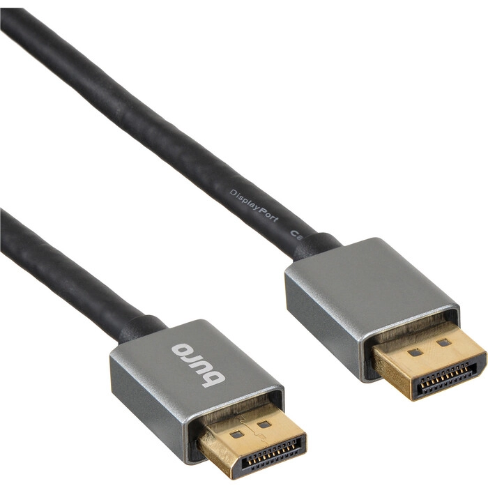 Фото №1 Кабель аудио BURO -видео DisplayPort (m)/DisplayPort (m) 1.5м. Позолоченные контакты черный (BHP-DPP-1.4-1.5G)