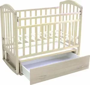 Кроватка детская Антел Алита-4 маятник/качалка/ящик (слоновая кость)