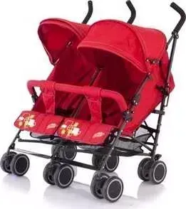 Коляска трость BABY CARE - для двойни Citi Twin (красный)