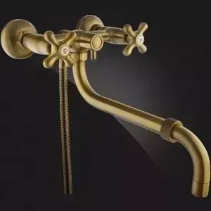 Смеситель для ванны Elghansa Retro Bronze ваны, с душем, с телескопическим изливом, бронза (2702554-W33-Bronze)