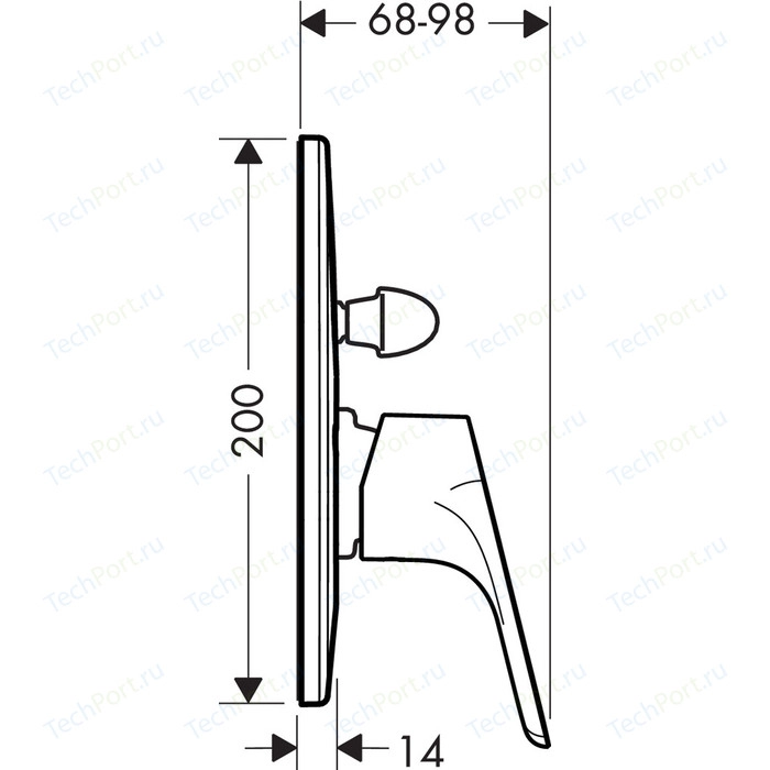 Фото №0 Смеситель для ванны Hansgrohe Focus e2 скрытого монтажа (31947000)