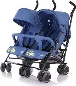 Коляска прогулочная BABY CARE для двойни Citi Twin (синий)