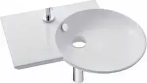 Раковина JACOB DELAFON Formilia spherik с левым крылом 60х46 см (E4500-00)