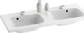 Раковина мебельная RAVAK двойной chrome 1200 белая с отверстиями (XJG01112000)