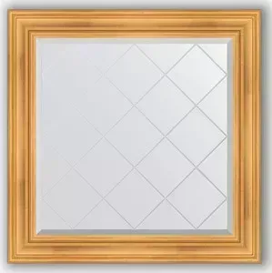 Зеркало Evoform с гравировкой Exclusive-G 89x89 см, в багетной раме - травленое золото 99 мм (BY 4331)