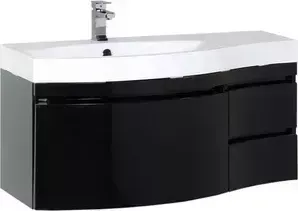 Тумба под раковину AQUANET Опера 115 L черный (3 ящика) (169658)
