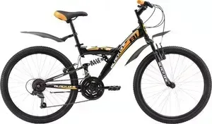 Велосипед BLACK ONE Ice FS 24 черно-желтый