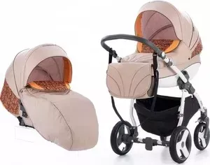Коляска 2 в 1 TUTIS 2 в 1 New Mimi Plus Св.беж/оранжевый орнамент 502476