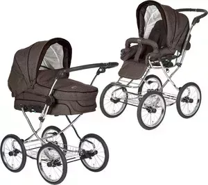 Коляска 2 в 1 Teutonia 2 в 1 Elegance WHL47 7005 Honeycomb коричневый меланж