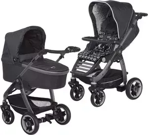 Коляска 2 в 1 Teutonia 2 в 1 Cosmo (Теутония Космо) V4 Graphite (WHL3) 6105-6165-6165 Gris Bleu-Starlight