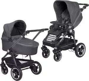 Коляска 2 в 1 Teutonia 2 в 1 BeYou (Теутония БиЮ) Elite Graphite (WHL3) 6040-6040-6160 Marble-Twinkle