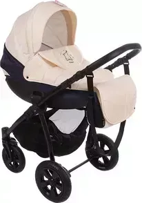 Коляска TUTIS 2 в 1 Tapu Tapu короб,прогулка свет. беж,тем. синий