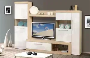 Гостиная Олимп Сицилия - 2 дуб сонома/белый глянец
