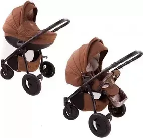 Коляска 2 в 1 TUTIS 2 в 1 Zippy Sport plus рама,короб,прогулка шоколад