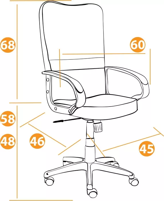 Фото №3 Кресло офисное TetChair СН757 флок серый/черный 29/35