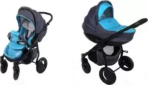 Коляска 2 в 1 TUTIS 2 в 1 Zippy Sport plus рама,короб,прогулка серый,бирюза