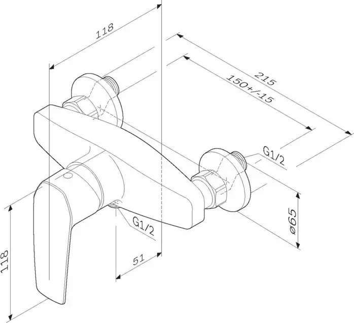Смеситель для душа Am.Pm Gem с душем, хром (F90A20000, F0190000)