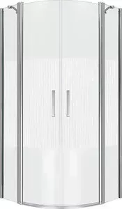 Душевой уголок Good Door Pandora R-90 с поддоном, профиль хром, стекло прозрачное с рисунком (ПД00051, ЛП00013)