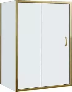 Душевой уголок Good Door Jazze WTW+SP-130-90-C-BR профиль бронза, стекло прозрачное (ДЖ00017, ДЖ00024)